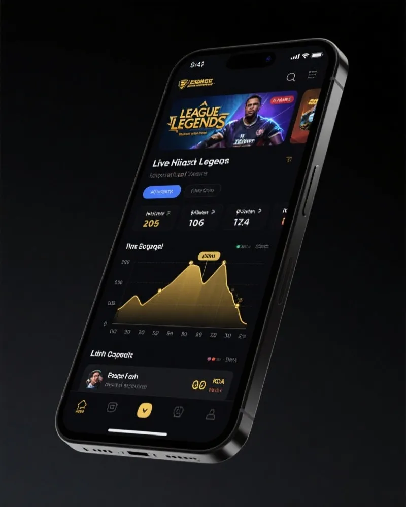 英雄联盟赛事指南 APP 界面展示